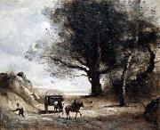 Jean-Baptiste-Camille Corot The Stonecutters painting